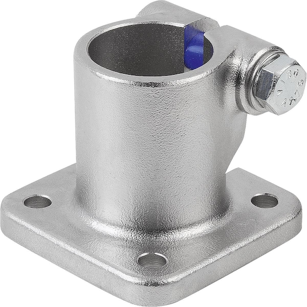 Tube Clamp W. Foot M=60 G=60 L=50, Form:B Stainless Steel, For Rnd. Tubes, A=30, 1